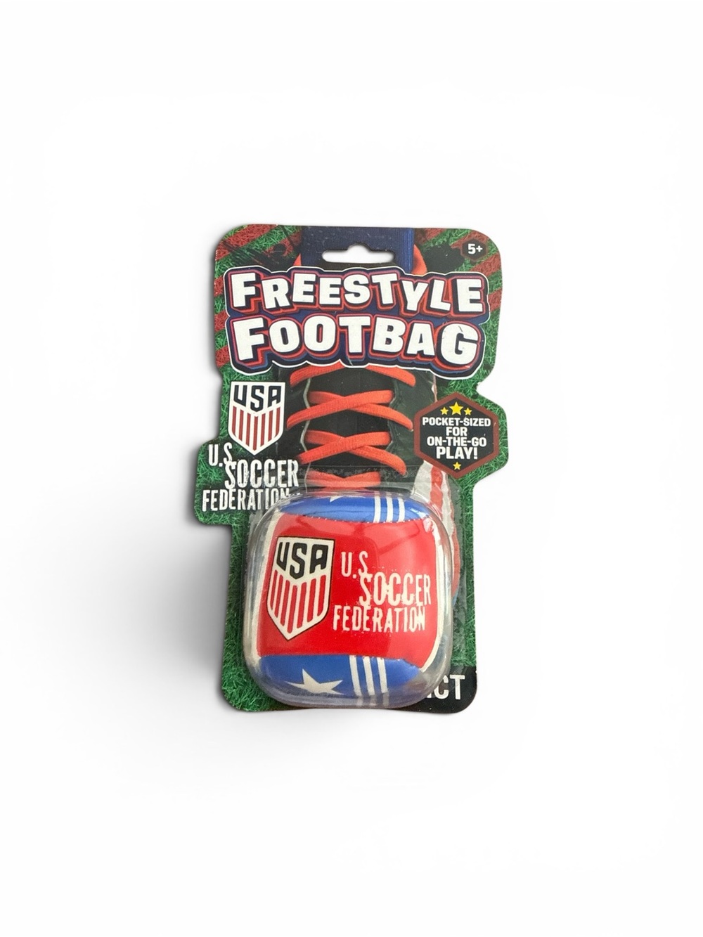 USA Soccer Freestyle Footbag Hacky Sack- Red & Blue